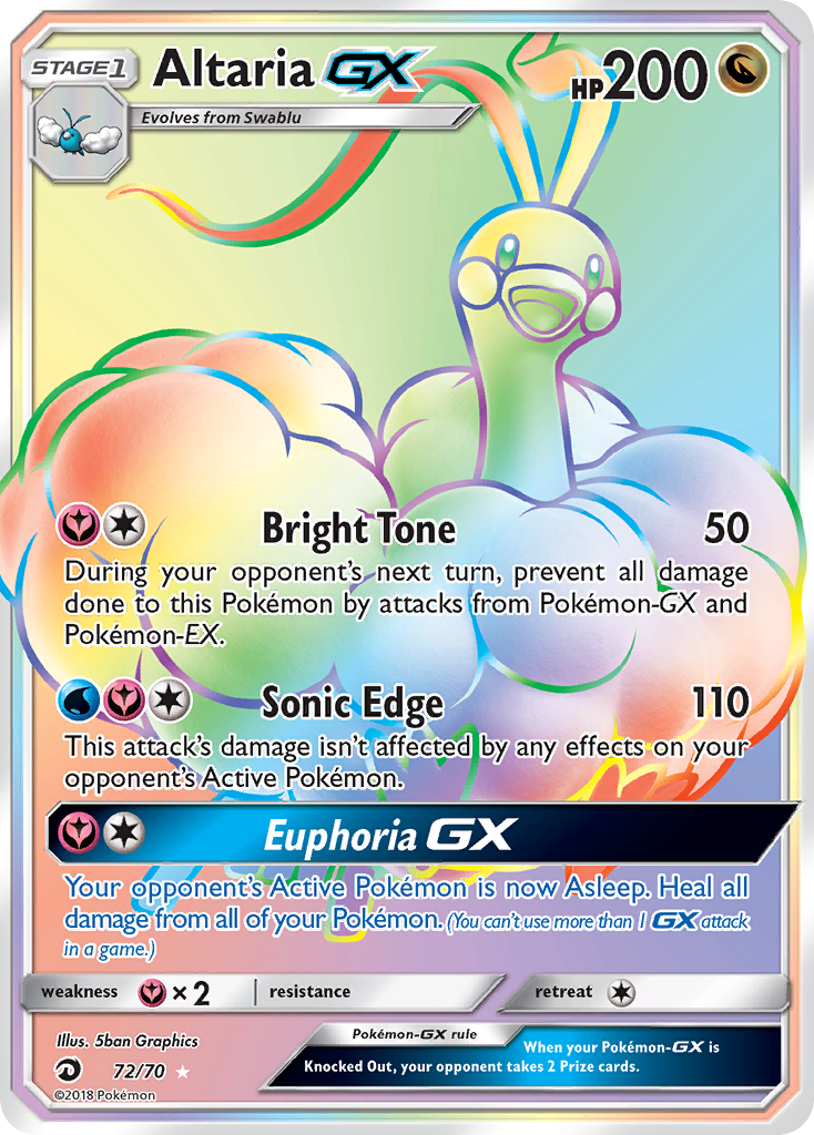 Altaria GX (72/70) [Sun & Moon: Dragon Majesty] | Amazing Games TCG