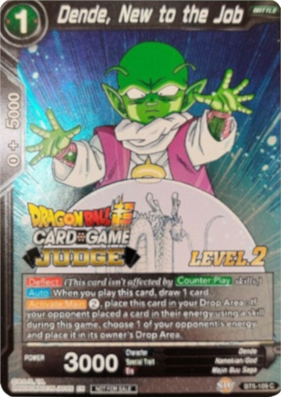 Dende, New to the Job (Level 2) (BT5-109) [Judge Promotion Cards] | Amazing Games TCG