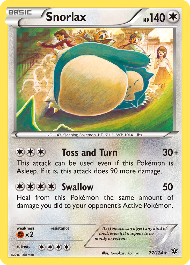 Snorlax (77/124) [XY: Fates Collide] | Amazing Games TCG