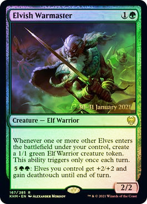 Elvish Warmaster  [Kaldheim Prerelease Promos] | Amazing Games TCG