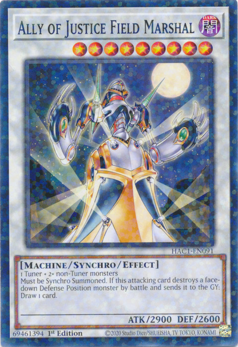 Ally of Justice Field Marshal (Duel Terminal) [HAC1-EN091] Common | Amazing Games TCG