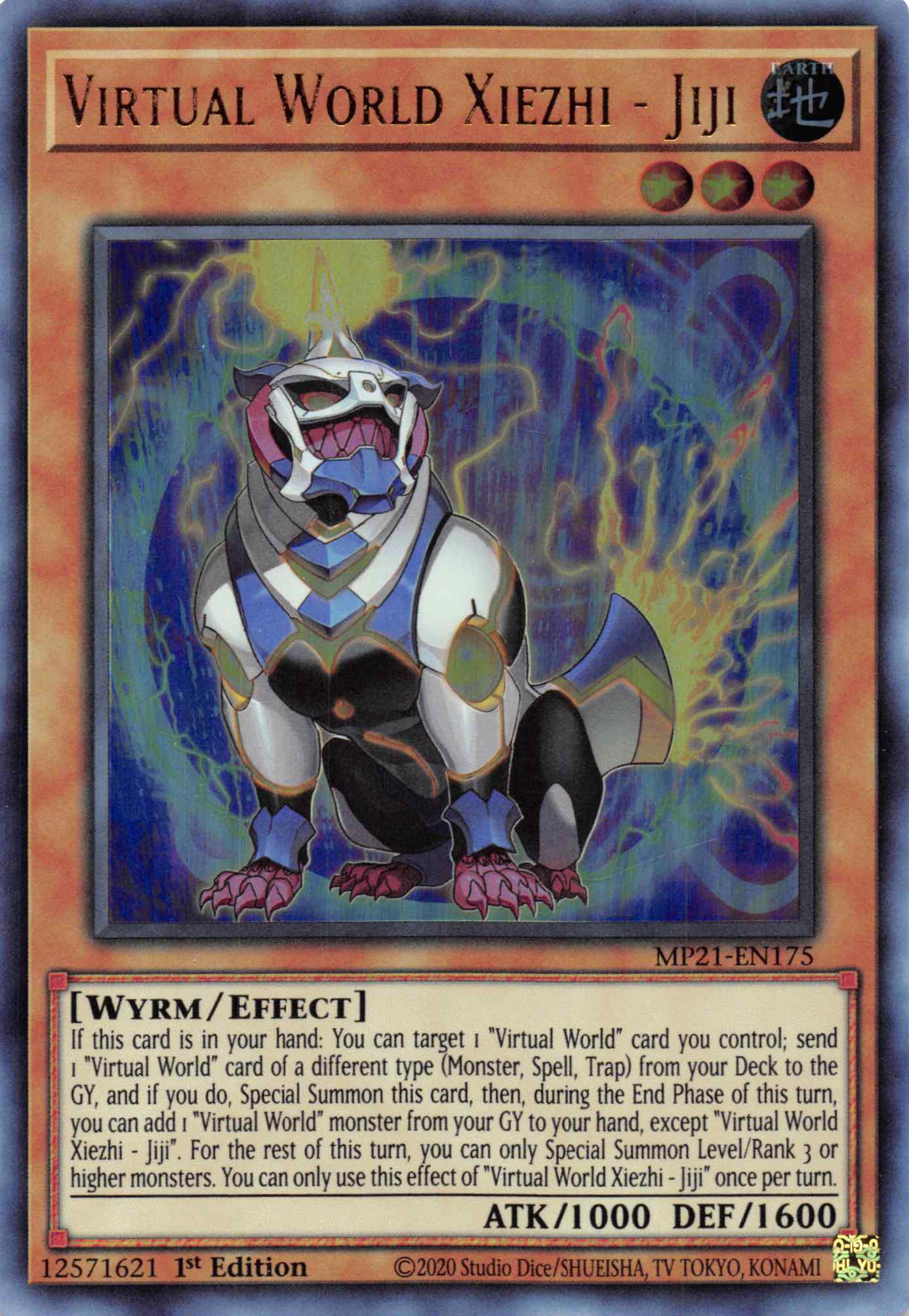 Virtual World Xiezhi - Jiji [MP21-EN175] Ultra Rare | Amazing Games TCG