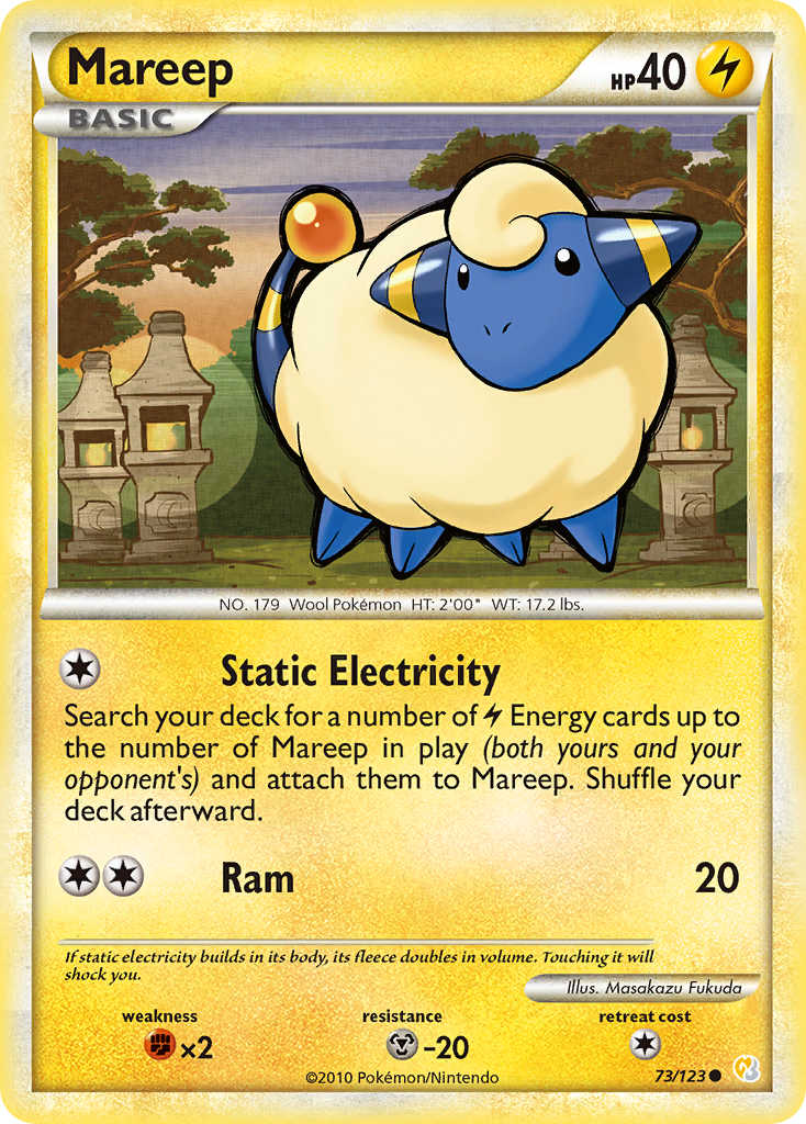 Mareep (73/123) [HeartGold & SoulSilver: Base Set] | Amazing Games TCG