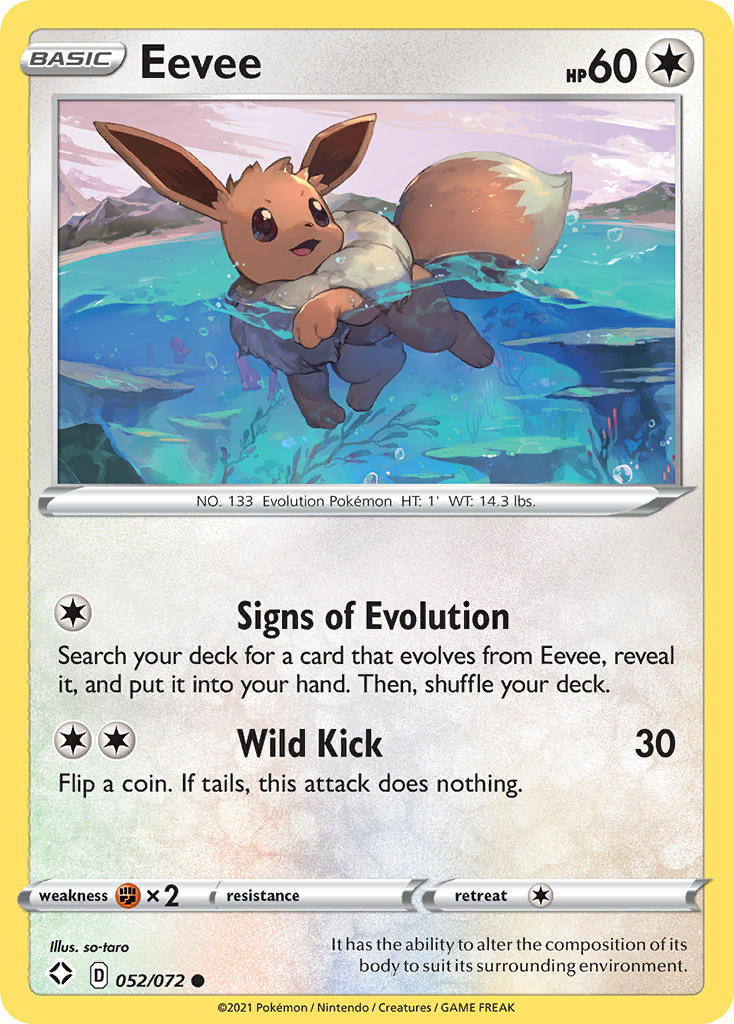 Eevee (052/072) [Sword & Shield: Shining Fates] | Amazing Games TCG