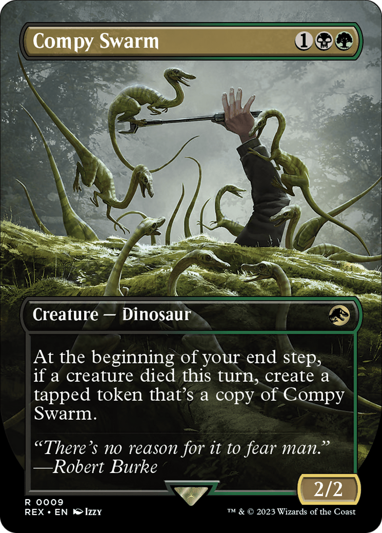 Compy Swarm (Borderless) [Jurassic World Collection] | Amazing Games TCG