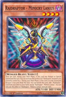 Raidraptor - Mimicry Lanius [2016 Mega-Tins Mega Pack] [MP16-EN015] | Amazing Games TCG