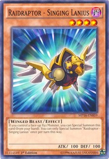 Raidraptor - Singing Lanius [2016 Mega-Tins Mega Pack] [MP16-EN059] | Amazing Games TCG