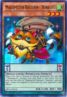 Majespecter Raccoon - Bunbuku [2016 Mega-Tins Mega Pack] [MP16-EN126] | Amazing Games TCG