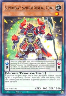 Superheavy Samurai General Coral [2016 Mega-Tins Mega Pack] [MP16-EN182] | Amazing Games TCG