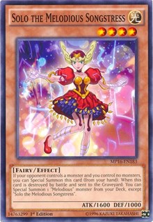 Solo the Melodious Songstress [2016 Mega-Tins Mega Pack] [MP16-EN183] | Amazing Games TCG