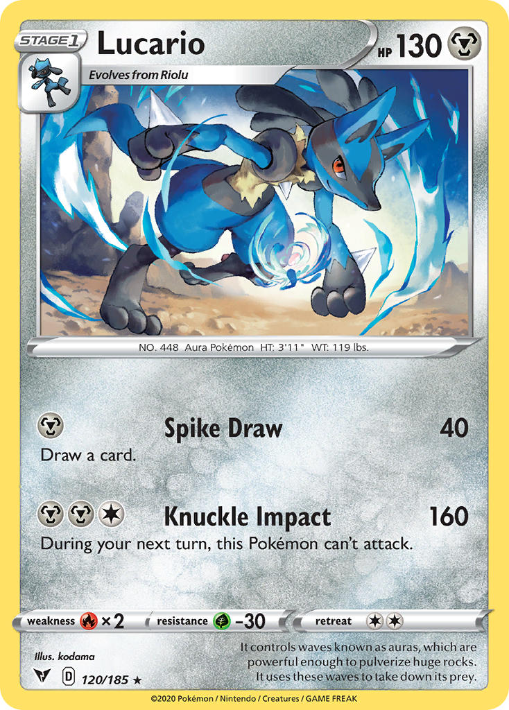 Lucario (120/185) [Sword & Shield: Vivid Voltage] | Amazing Games TCG