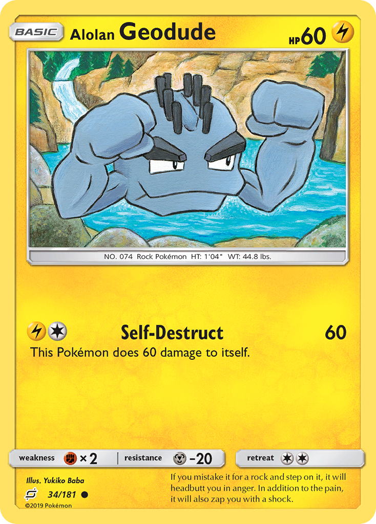 Alolan Geodude (34/181) [Sun & Moon: Team Up] | Amazing Games TCG