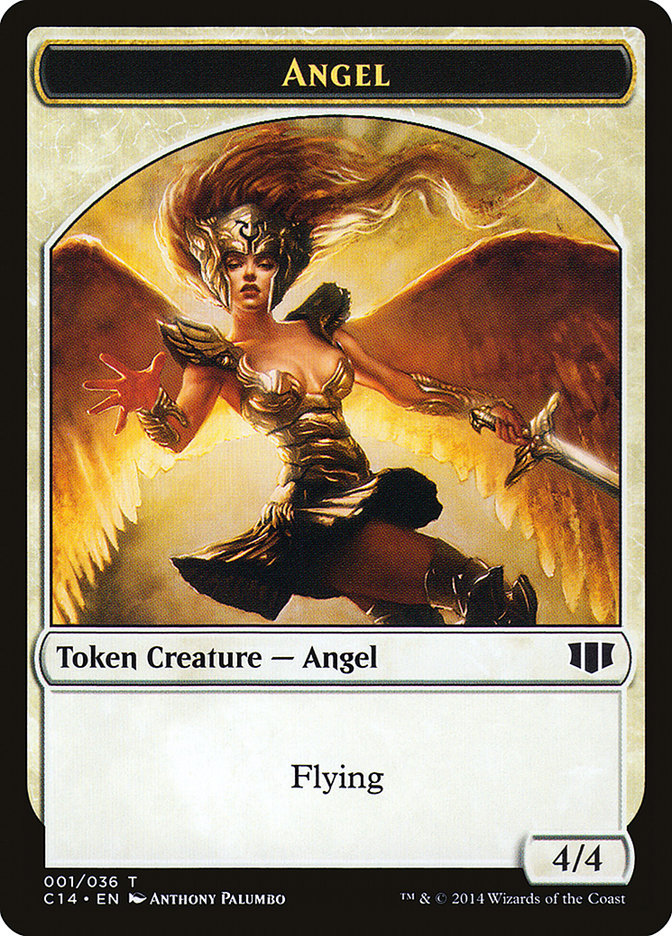 Angel // Cat Double-sided Token [Commander 2014 Tokens] | Amazing Games TCG
