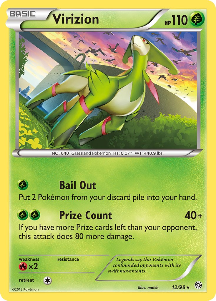 Virizion (12/98) (Theme Deck Exclusive) [XY: Ancient Origins] | Amazing Games TCG