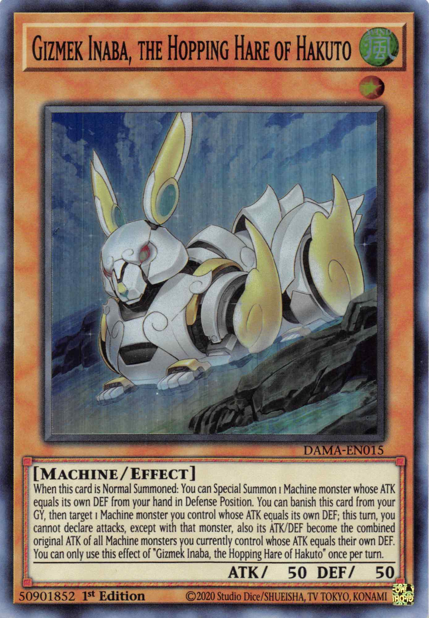 Gizmek Inaba, the Hopping Hare of Hakuto [DAMA-EN015] Super Rare | Amazing Games TCG