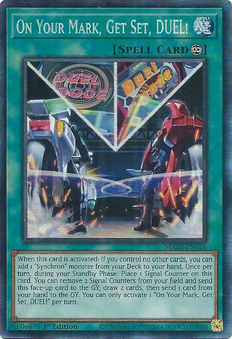 On Your Mark, Get Set, DUEL! [MAZE-EN016] Collector's Rare | Amazing Games TCG