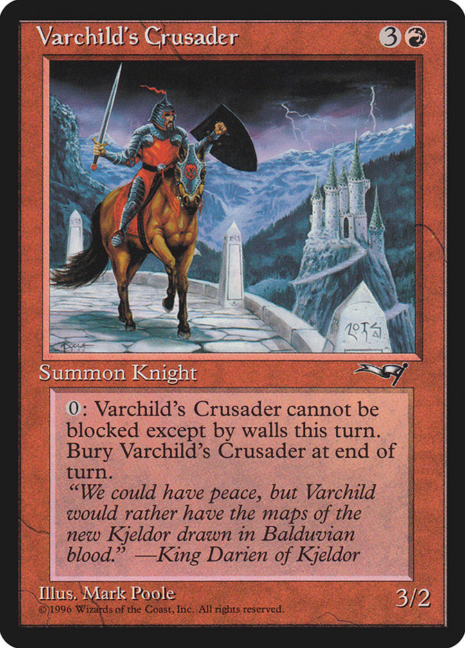 Varchild's Crusader (Brown Horse) [Alliances] | Amazing Games TCG
