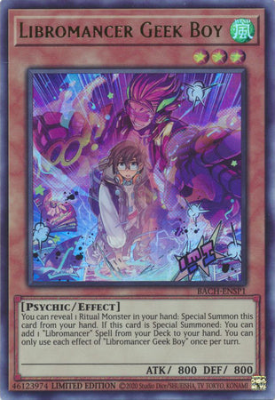 Libromancer Geek Boy [BACH-ENSP1] Ultra Rare | Amazing Games TCG