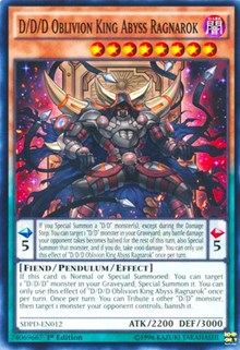 D/D/D Oblivion King Abyss Ragnarok [Structure Deck: Pendulum Domination] [SDPD-EN012] | Amazing Games TCG