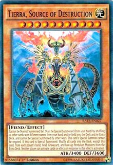 Tierra, Source of Destruction [Raging Tempest] [RATE-EN027] | Amazing Games TCG