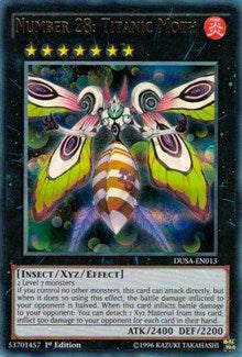 Number 28: Titanic Moth [Duelist Saga] [DUSA-EN013] | Amazing Games TCG