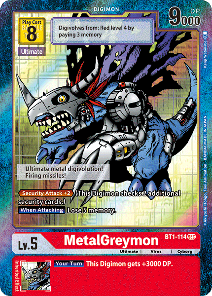 MetalGreymon [BT1-114] (Alternate Art) [Release Special Booster Ver.1.0] | Amazing Games TCG