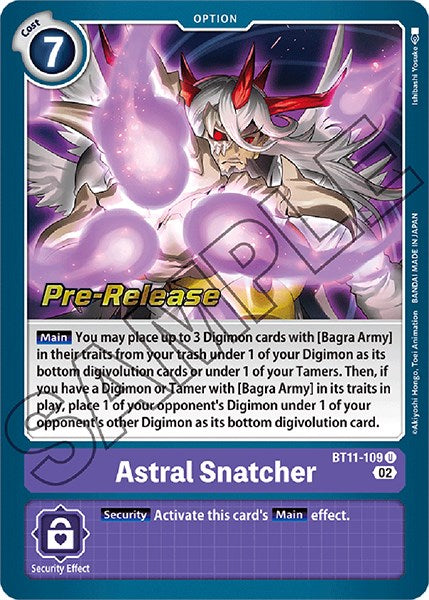 Astral Snatcher [BT11-109] [Dimensional Phase Pre-Release Promos] | Amazing Games TCG