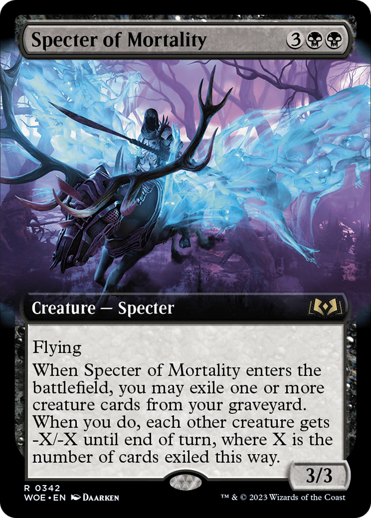 Specter of Mortality (Extended Art) [Wilds of Eldraine] | Amazing Games TCG