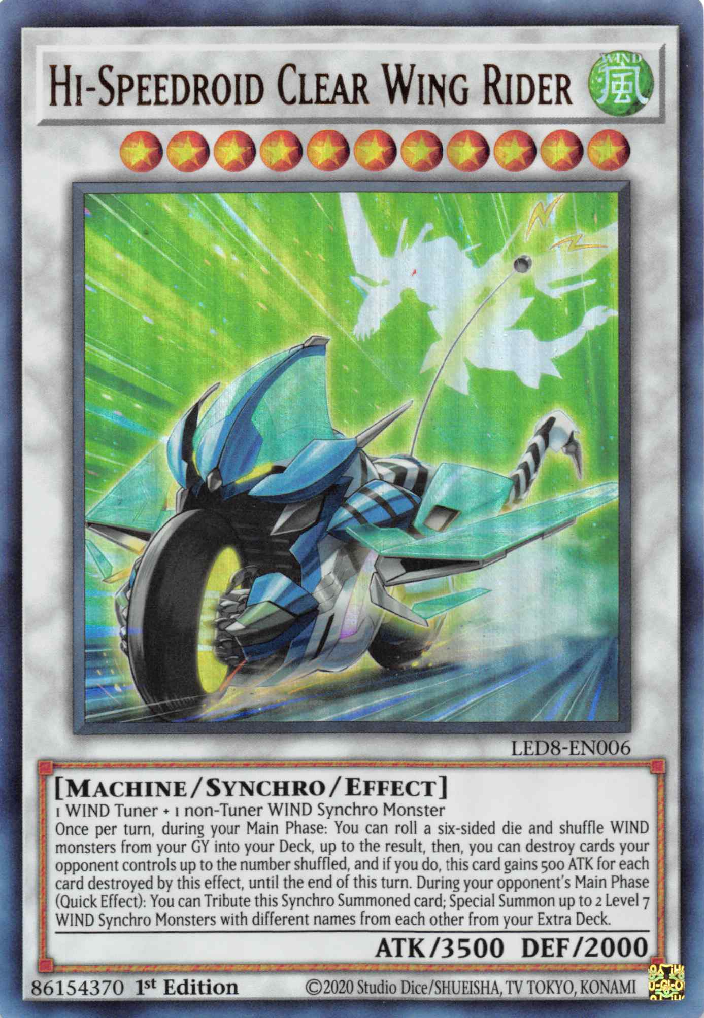 Hi-Speedroid Clear Wing Rider [LED8-EN006] Ultra Rare | Amazing Games TCG