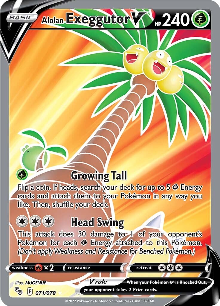 Alolan Exeggutor V (071/078) [Pokémon GO] | Amazing Games TCG