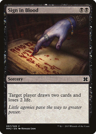 Sign in Blood [Modern Masters 2015] | Amazing Games TCG