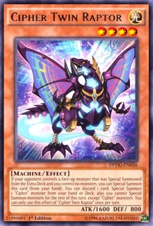 Cipher Twin Raptor [Duelist Pack: Dimensional Guardians] [DPDG-EN036] | Amazing Games TCG