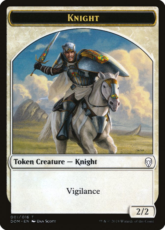 Knight (001/016) [Dominaria Tokens] | Amazing Games TCG