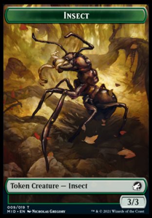 Insect Token [Innistrad: Midnight Hunt Tokens] | Amazing Games TCG