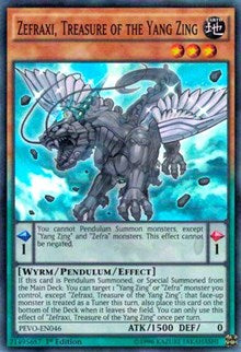 Zefraxi, Treasure of the Yang Zing [Pendulum Evolution] [PEVO-EN046] | Amazing Games TCG