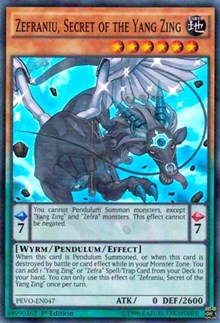 Zefraniu, Secret of the Yang Zing [Pendulum Evolution] [PEVO-EN047] | Amazing Games TCG