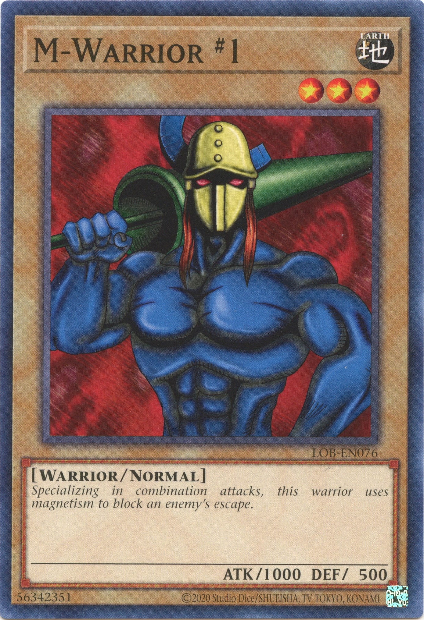 M-Warrior #1 (25th Anniversary) [LOB-EN076] Common | Amazing Games TCG