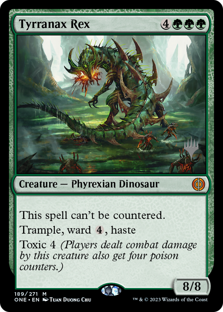 Tyrranax Rex (Promo Pack) [Phyrexia: All Will Be One Promos] | Amazing Games TCG