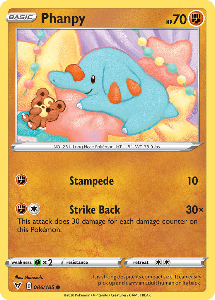 Phanpy (086/185) [Sword & Shield: Vivid Voltage] | Amazing Games TCG