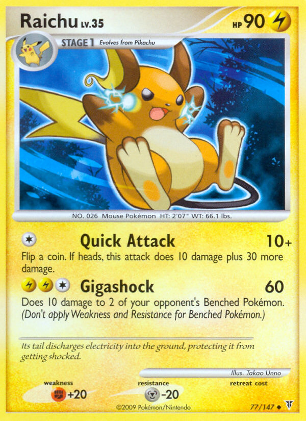 Raichu (77/147) [Platinum: Supreme Victors] | Amazing Games TCG