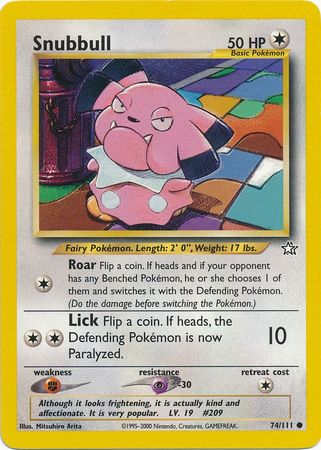 Snubbull (74/111) [Neo Genesis Unlimited] | Amazing Games TCG