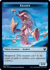 Kraken // Satyr Double-sided Token [Theros Beyond Death Tokens] | Amazing Games TCG