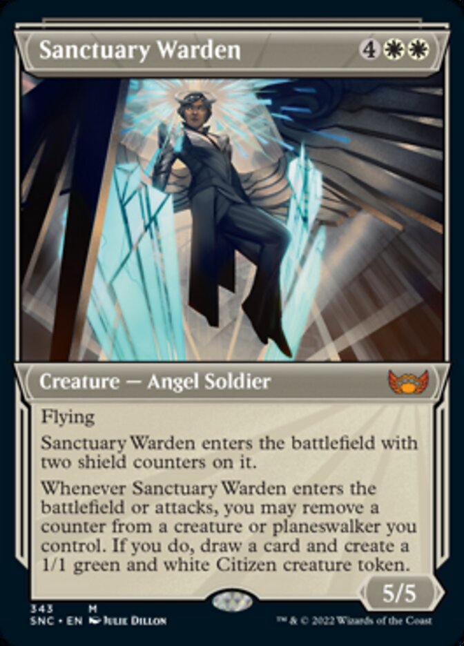 Sanctuary Warden (Showcase Art Deco) [Streets of New Capenna] | Amazing Games TCG