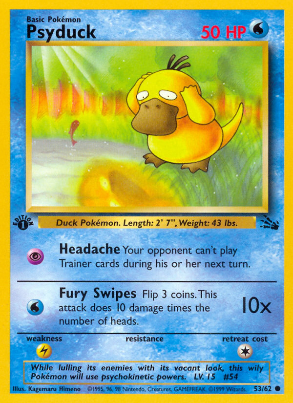 Psyduck (53/62) [Fossil 1st Edition] | Amazing Games TCG