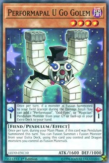 Performapal U Go Golem [Legendary Dragon Decks] [LEDD-ENC10] | Amazing Games TCG