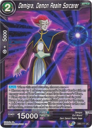Demigra, Demon Realm Sorcerer (DB3-111) [Giant Force] | Amazing Games TCG