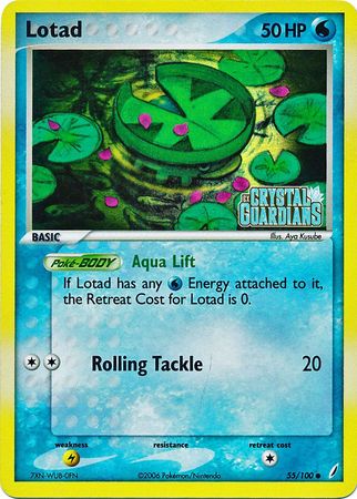 Lotad (55/100) (Stamped) [EX: Crystal Guardians] | Amazing Games TCG