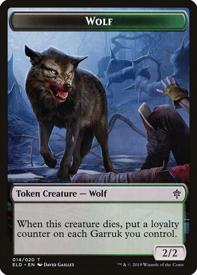 Wolf [Throne of Eldraine Tokens] | Amazing Games TCG