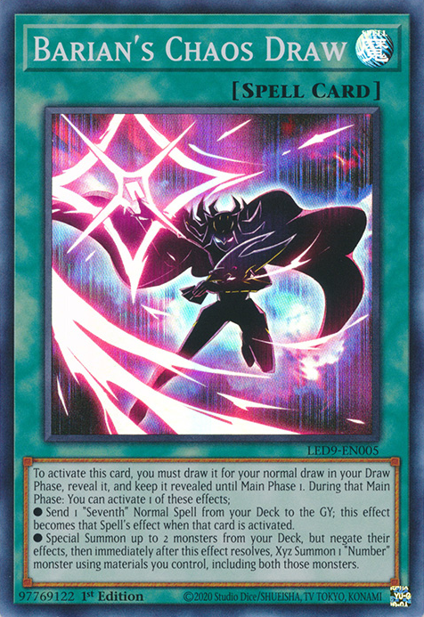 Barian's Chaos Draw [LED9-EN005] Super Rare | Amazing Games TCG