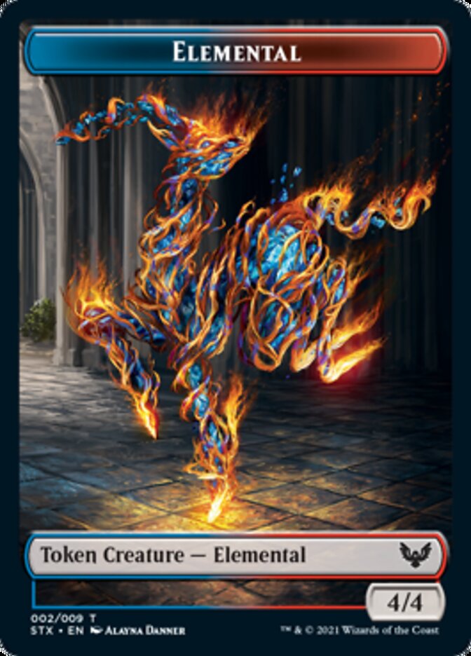 Elemental // Inkling Double-Sided Token [Strixhaven: School of Mages Tokens] | Amazing Games TCG